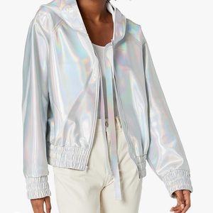 Bomber jacket with hood